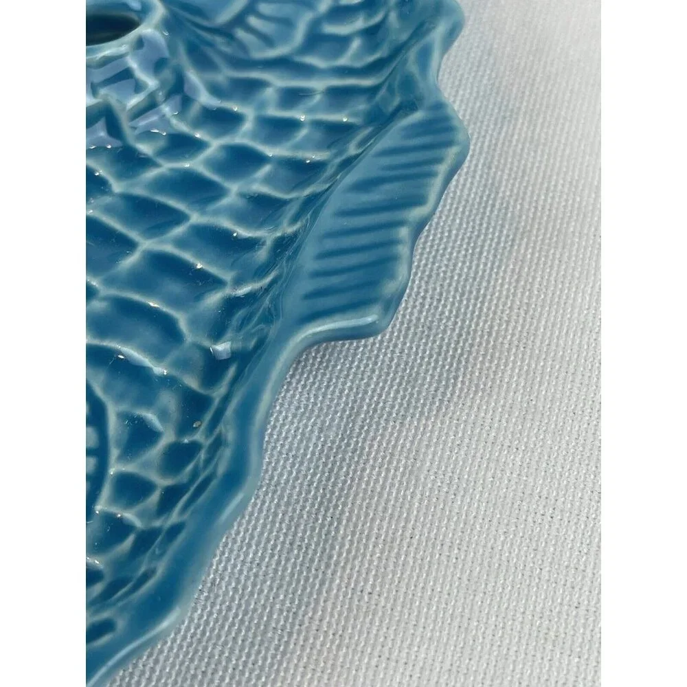 Vintage Andrea Sadek Blue Green Seahorse Porcelain Figurine Ornament Dish - Picture 3 of 6